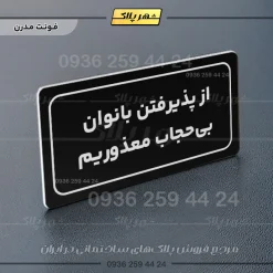 تابلو لیزری از پذیرفتن بانوان بی حجاب معذوریم - تصویر 5